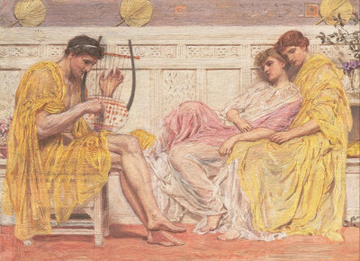 英国艺术家 阿尔伯特·约瑟夫·摩尔（Albert Joseph Moore, 1841-1893） 绘画作品欣赏。
