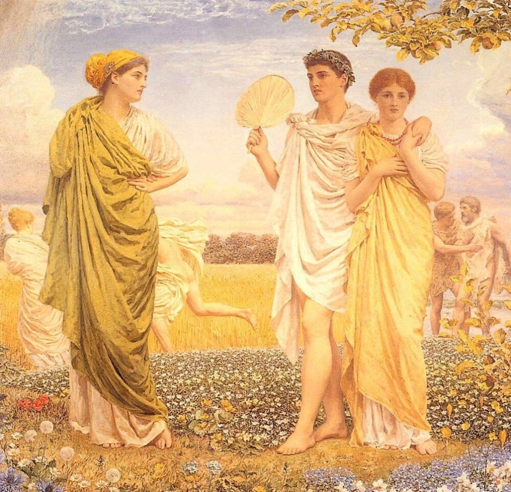 英国艺术家 阿尔伯特·约瑟夫·摩尔（Albert Joseph Moore, 1841-1893） 绘画作品欣赏。
