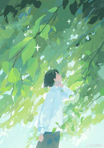 治愈风插画丨画师：柠檬漫游
＃手绘插画＃键盘图＃壁纸＃小清新