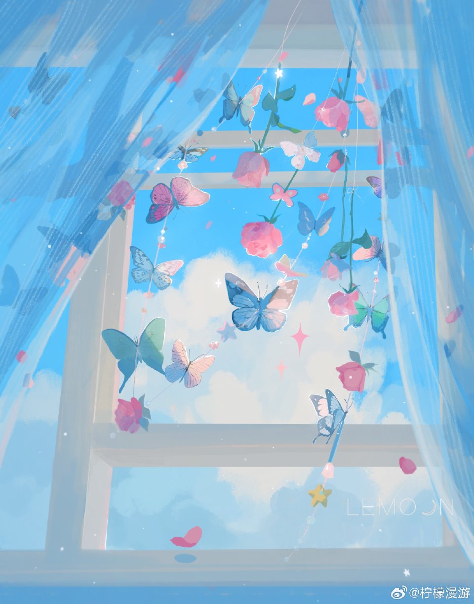 治愈风插画丨画师：柠檬漫游
＃手绘插画＃键盘图＃壁纸＃小清新