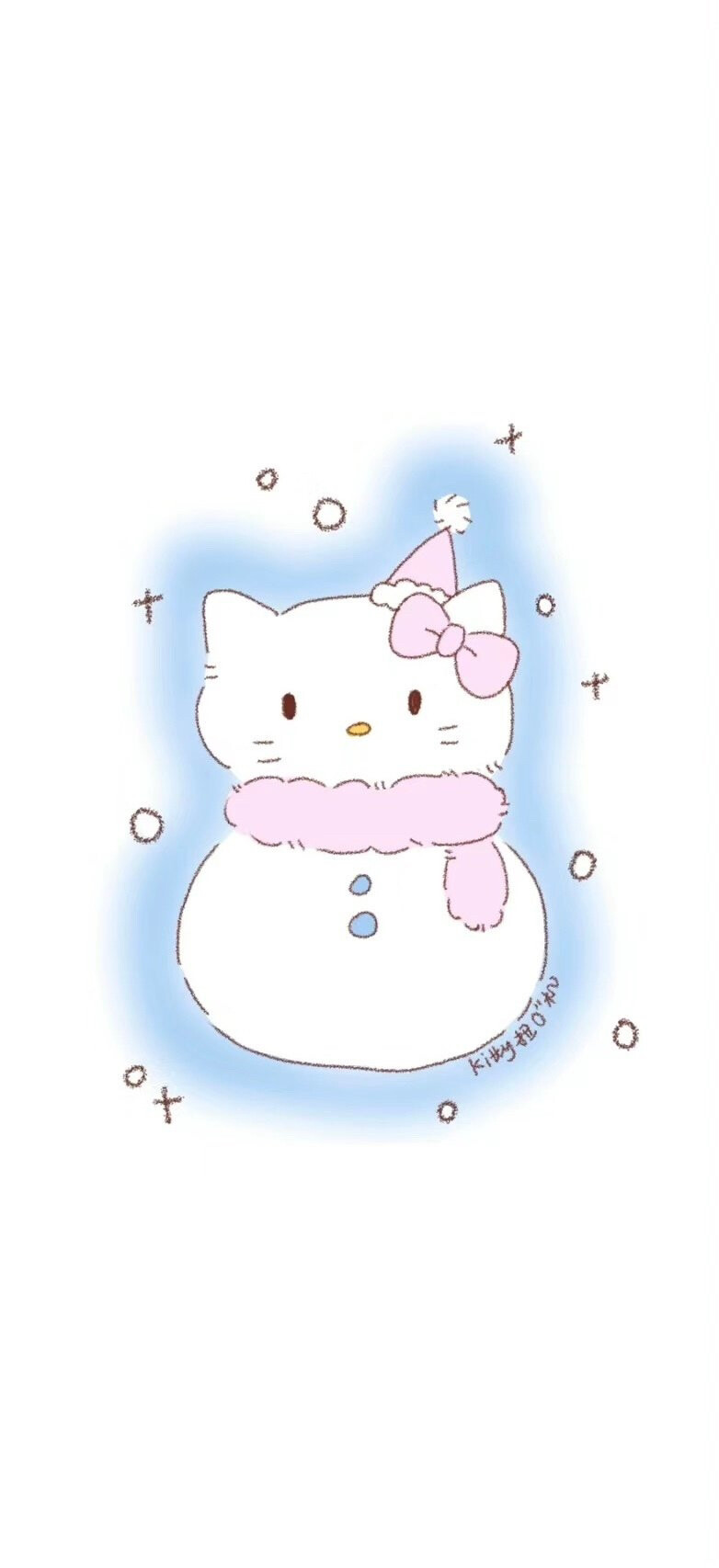 hello Kitty雪人壁纸