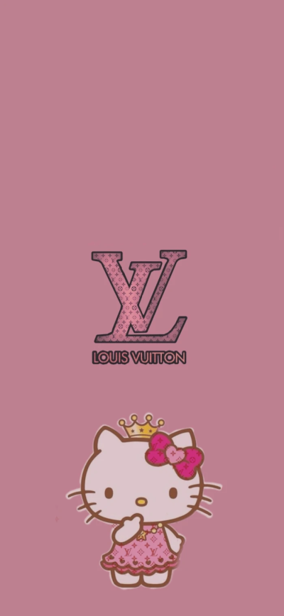 LV*HelloKitty潮牌壁纸 粉色少女心