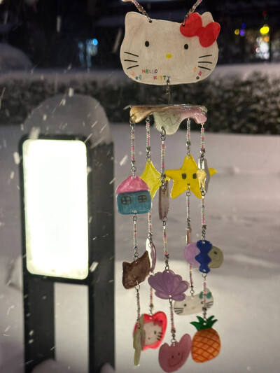 雪景里的Hellokitty
＃背景图＃键盘图