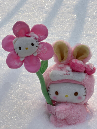 雪景里的Hellokitty
＃背景图＃键盘图