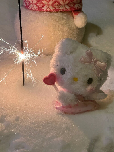 雪景里的Hellokitty
＃背景图＃键盘图