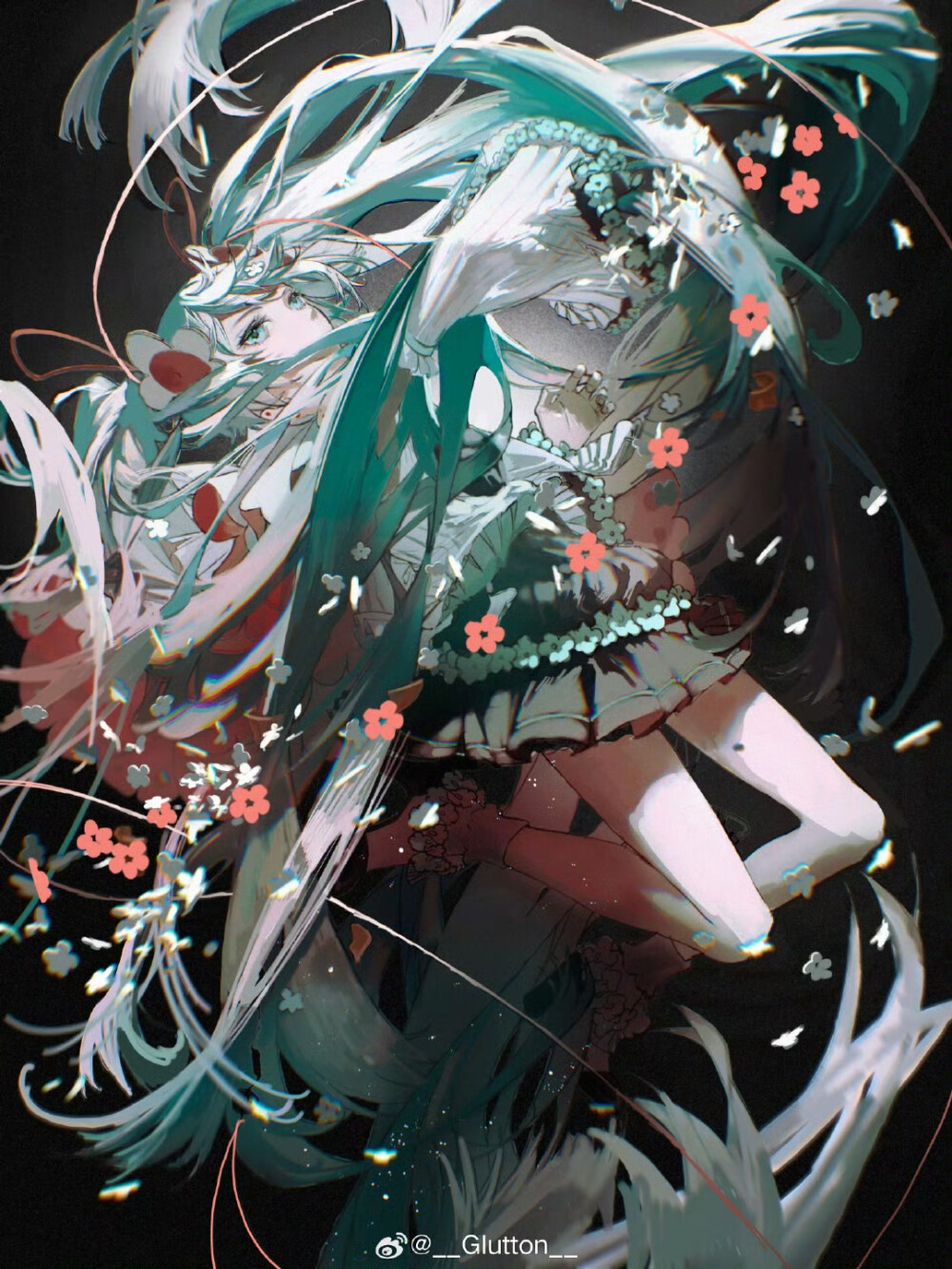 插画精选丨画师：Glutton
＃手绘＃初音未来＃蓝色系