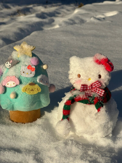 雪景里的Hellokitty
＃背景图＃键盘图