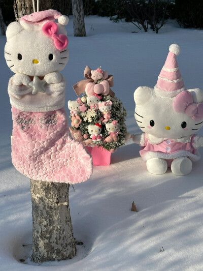 雪景里的Hellokitty
＃背景图＃键盘图