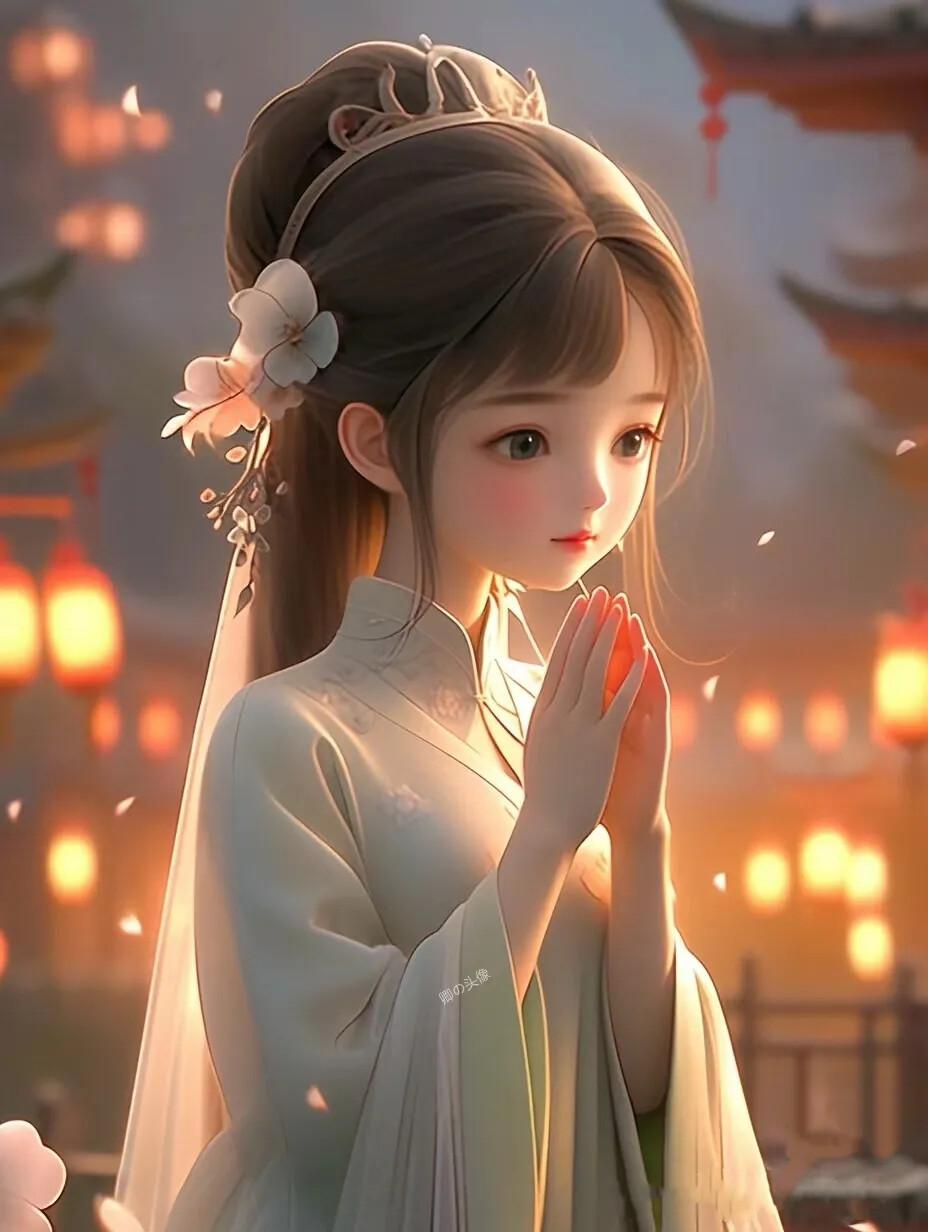 祈福小姑娘