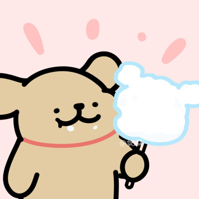 马尔济斯线条小狗头像丨情侣头像