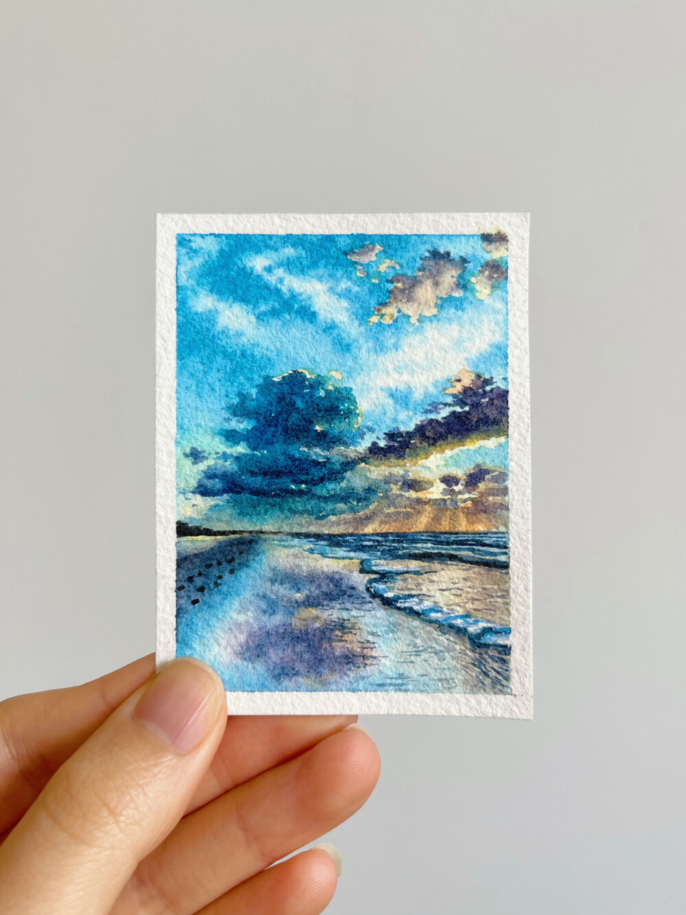 水彩 海洋 by：DreamSnow梦雪
（可以搜到教程）
[橙池未蓝crystal]