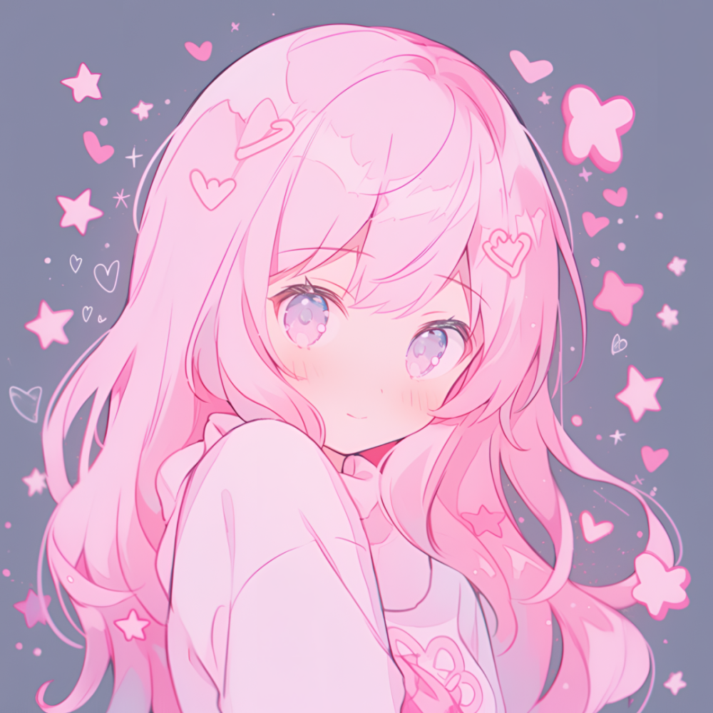 动漫女头丨2024超萌粉色系女生头像呆萌又迷人