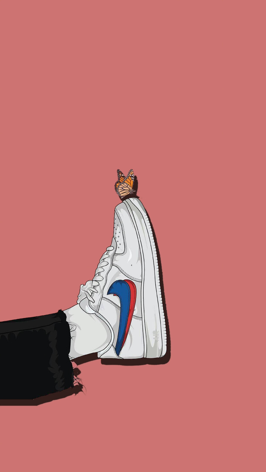 球鞋插画壁纸