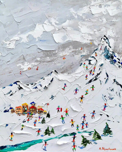 滑雪的季节。作者：Alena Shymchonak ​