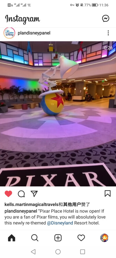 pixar place hotel第一视角参观视频[em]e102[/em]
皮克斯广场酒店现已开业！如果你是皮克斯电影的粉丝，你一定会爱上这家新主题的迪士尼度假酒店。
[em]e401686[/em] 走进前门，迎接你的将是一座魁梧的Luxo灯。迄今…