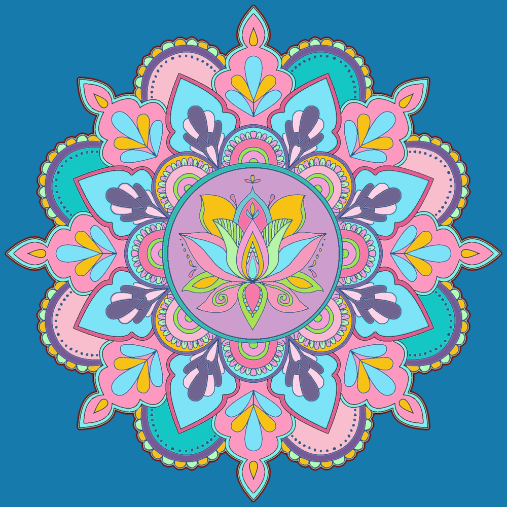 手绘曼陀罗图案