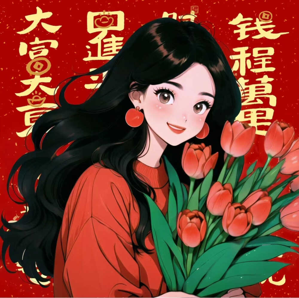 女生招财头像
转自:小红薯:谈子画