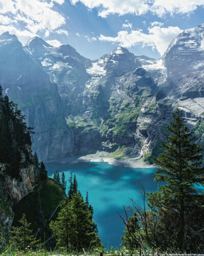 瑞士 厄希嫩湖 Oeschinensee Lake