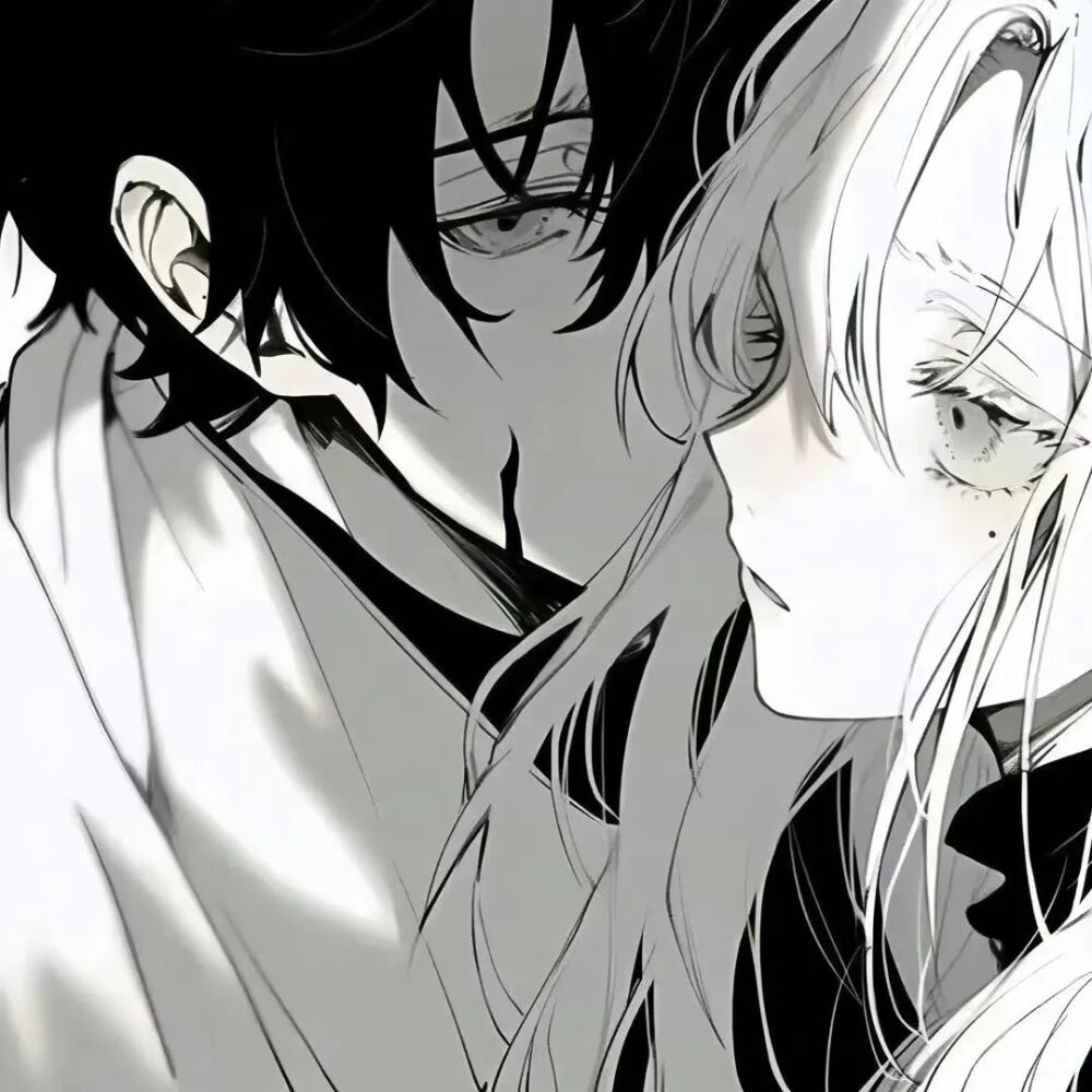 动漫情头黑白情头病娇美人