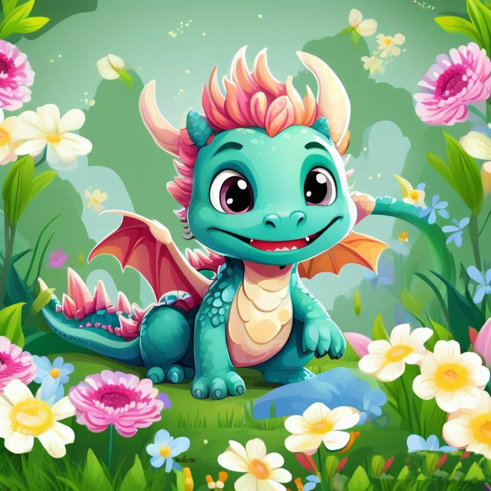 春日玩耍的小龙龙