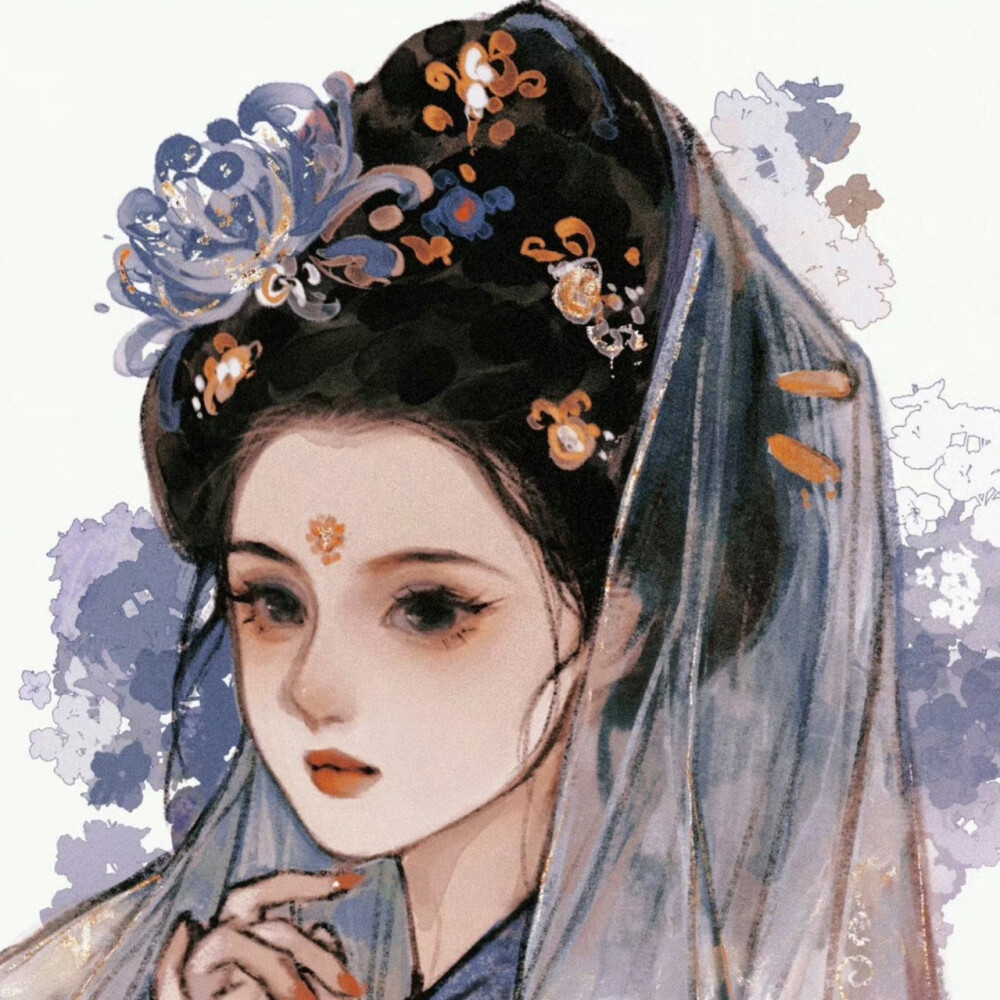 古风女头
画师：c豆腐脑c ​