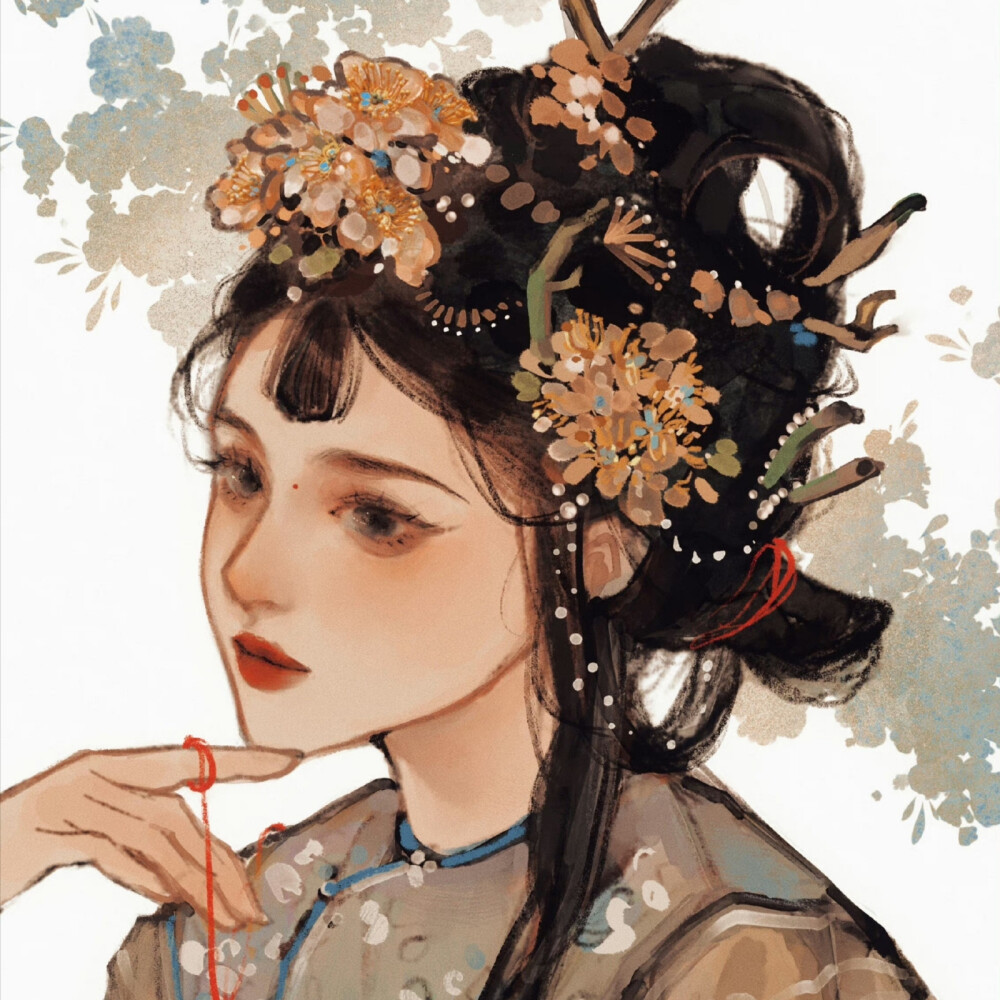 古风女头
画师：c豆腐脑c ​