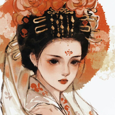 古风女头
画师：c豆腐脑c ​