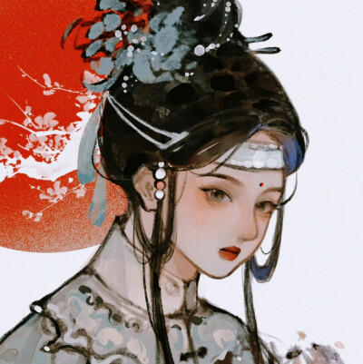 古风女头
画师：c豆腐脑c ​