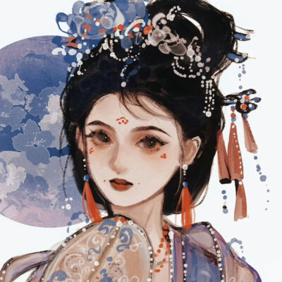 古风女头
画师：c豆腐脑c ​