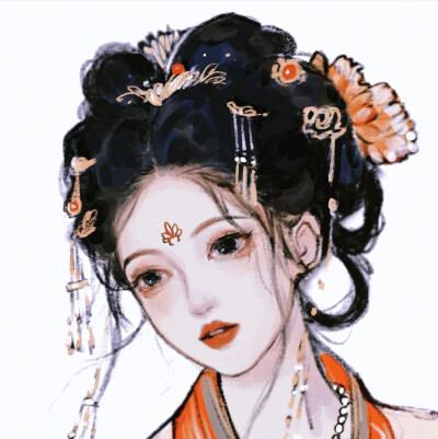 古风女头
画师：c豆腐脑c ​