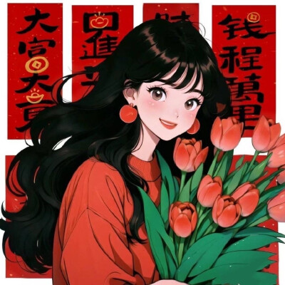 新年女头