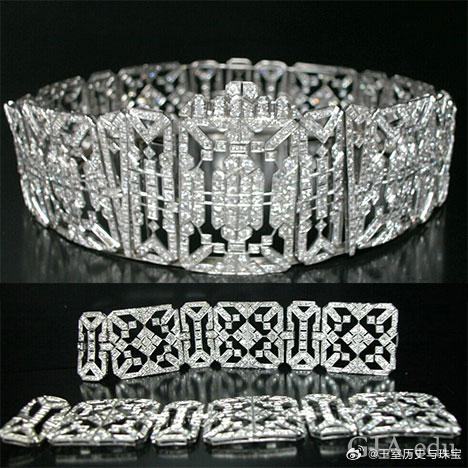 Brabourne Tiara 英国第5代布雷伯恩男爵夫人多琳的钻石王冠，大约制造于1925年，王冠造型是时兴的Art Deco风格几何款式，主体是一颗老式切割的枕形钻石吊坠和四瓣钻石花簇，主体部分可以拆卸成胸针，整顶王冠也可以拆成胸针或Choker。第5代布雷伯恩男爵夫人多琳是第6代斯莱戈侯爵之女，随丈夫前往印度就任高官多年，多次佩戴钻石王冠出席公开活动或拍摄官方照。
多琳的小儿媳是第2代蒙巴顿女伯爵帕特里夏，尽管多琳最终于1979年和亲家路易斯·蒙巴顿一同死于游艇爆炸案，但王冠还是在本家继续传承，孙媳妇佩内洛普曾佩戴该王冠参加宴会（图4），直到2002年，王冠在伦敦佳士得拍卖行出售，估价2.5w～3.5w，成交价是3.824w英镑，这售价太可惜了。