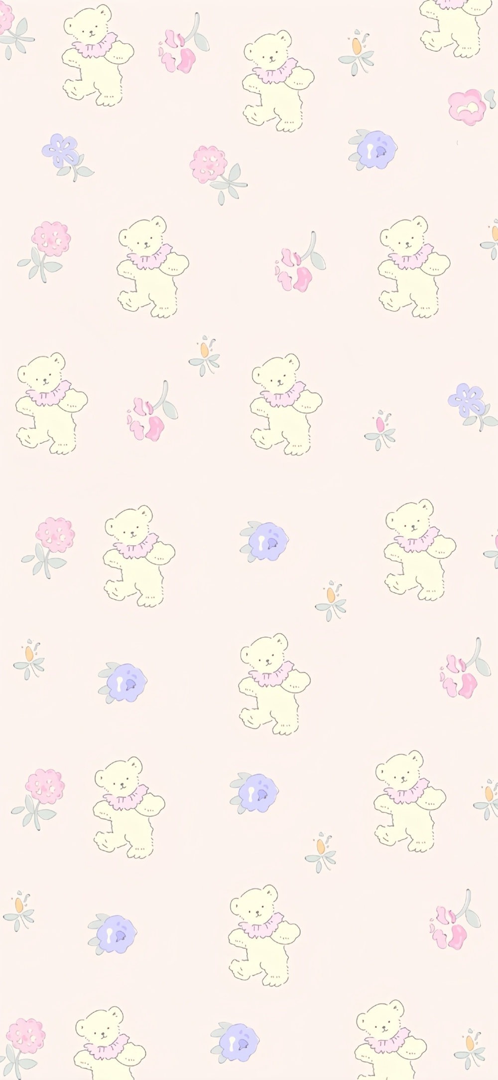 iPhone壁纸 卡通碎花平铺壁纸 一颗酸苹果的壁纸库