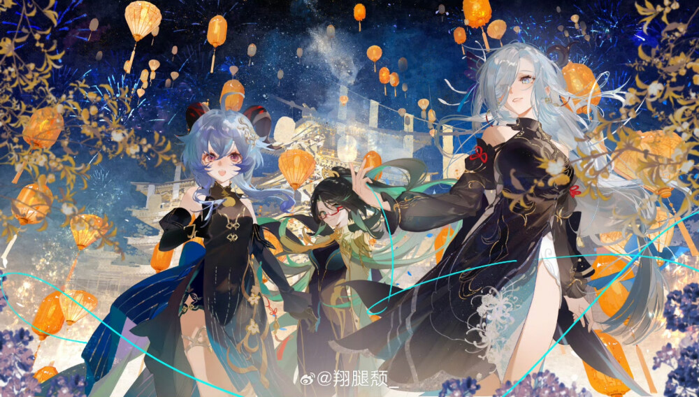 插画精选丨画师：翔腿颓_
＃原神＃冲呀饼干人王国＃一梦江湖＃葬送的芙莉莲