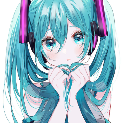 初音未来动漫二次元少女头像