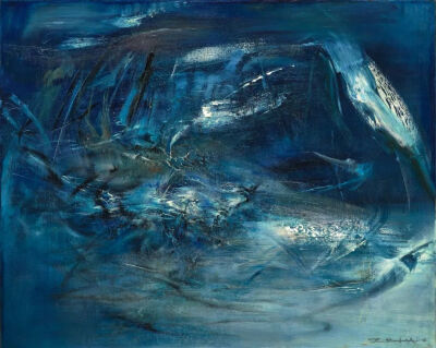 赵无极《09.03.65》布面油画，130cm×162cm，1965年