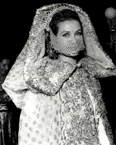 1967年9月，摩纳哥格蕾丝王妃在威尼斯的化装舞会上 ​​​