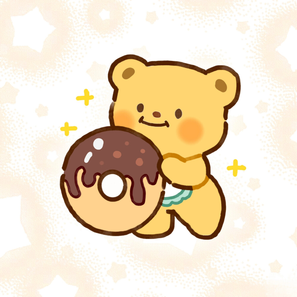 可爱黄油小熊手绘头像画师:一罐樱桃酱