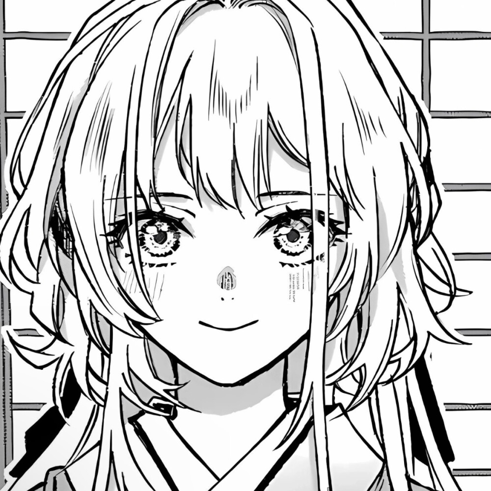 黑白漫画女生头像