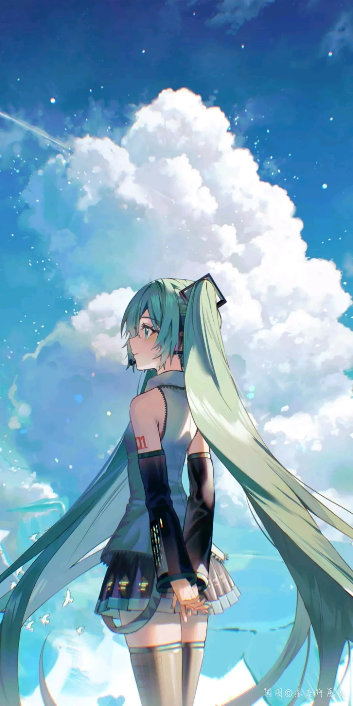 初音未来，还有背景图也可以自己搞