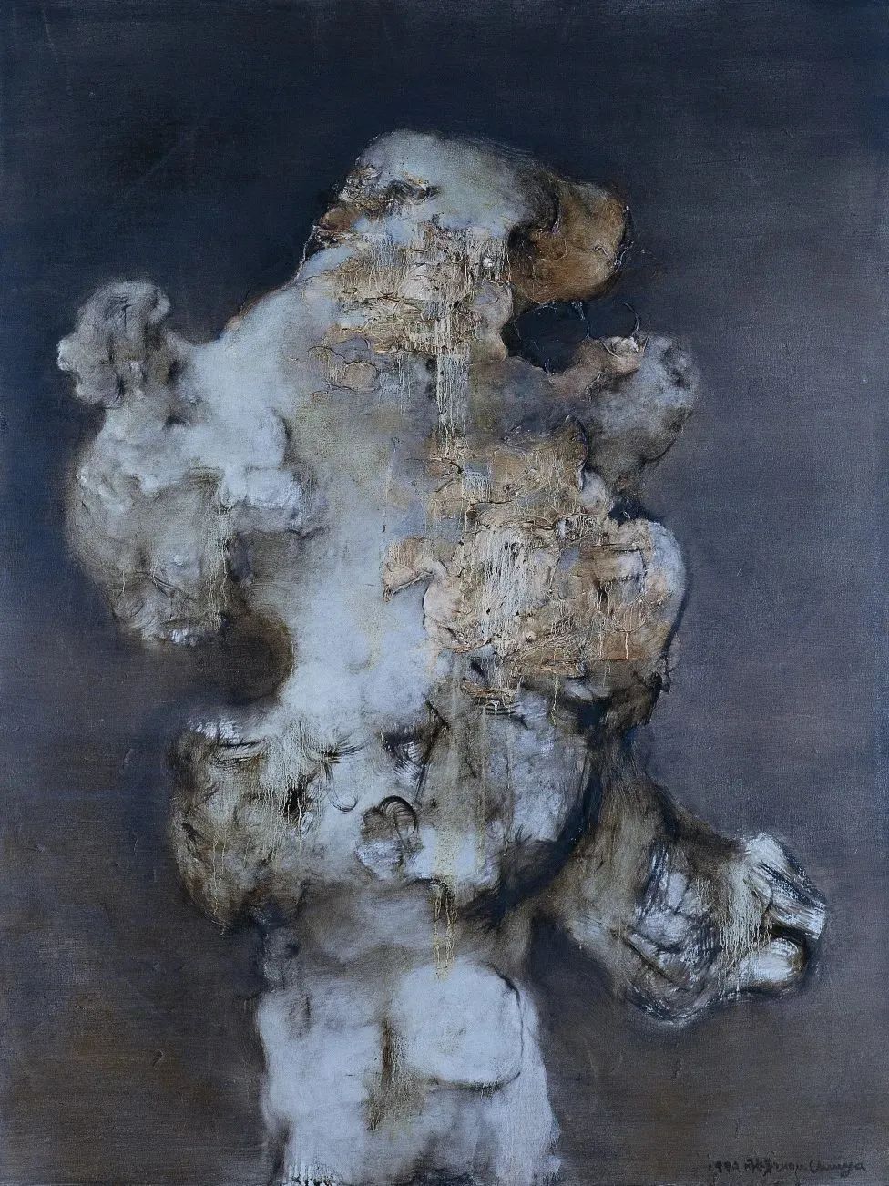 周春芽《像玉一样的太湖石》
布面油画， 200cm×150cm，1999年
