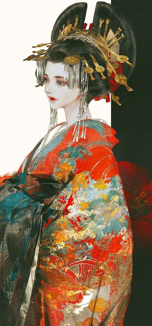 古风壁纸
发现了没有，
人物衣服上的图案是根据背景设计的，好看死了！！！