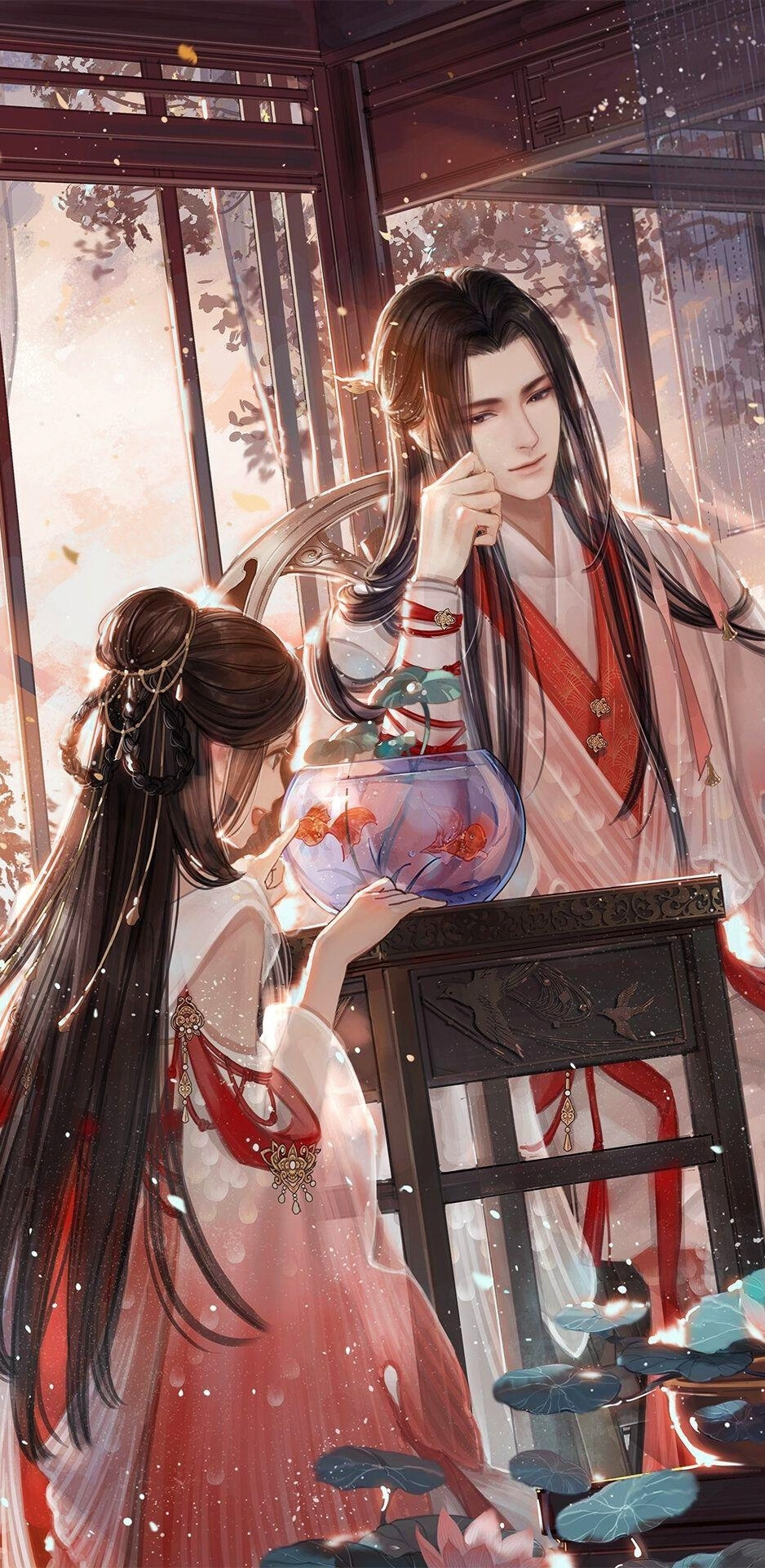 古风插画情侣壁纸