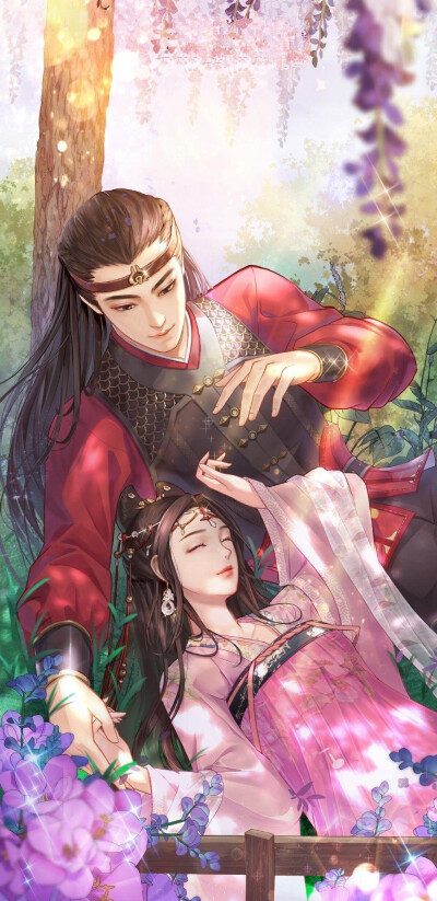 古风插画情侣壁纸