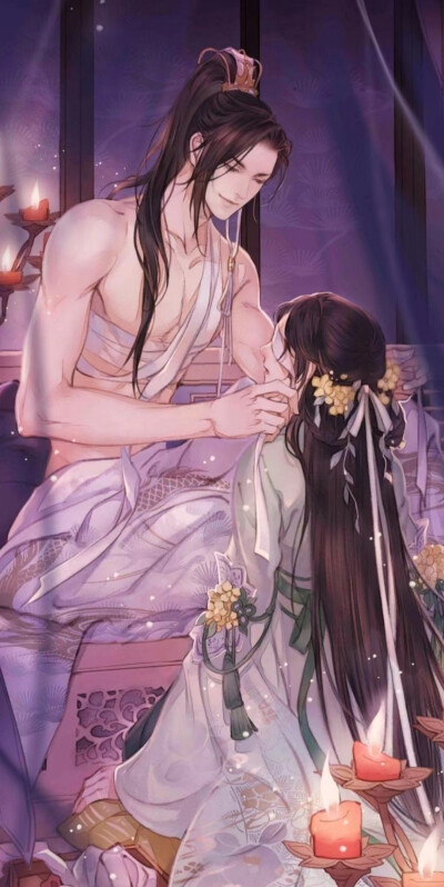 古风插画情侣壁纸