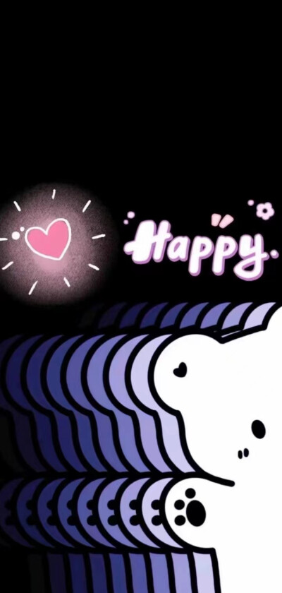 动漫渐变夜光壁纸鸭