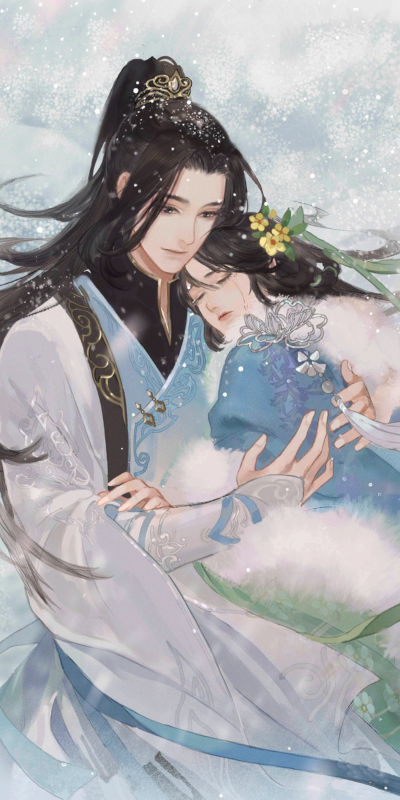 古风插画情侣壁纸