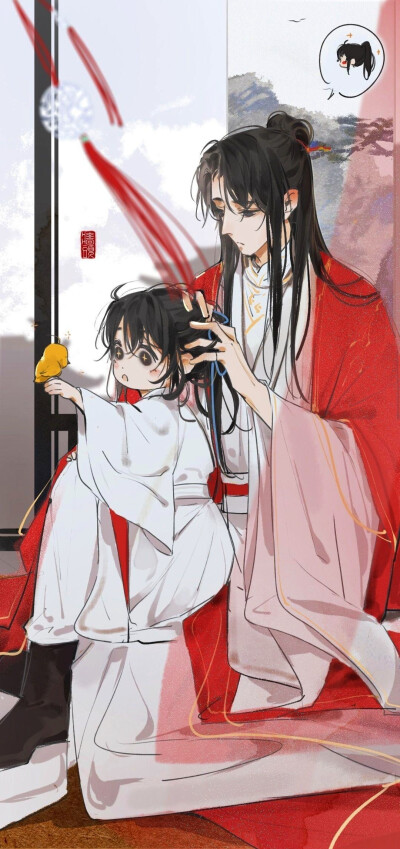 古风插画情侣壁纸