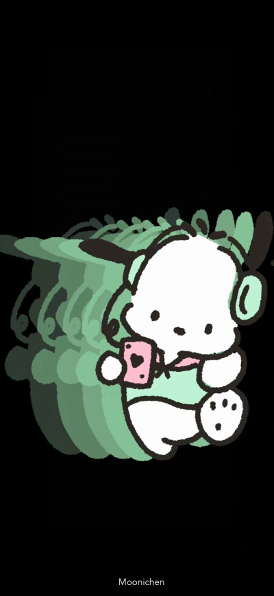 动漫渐变夜光壁纸鸭