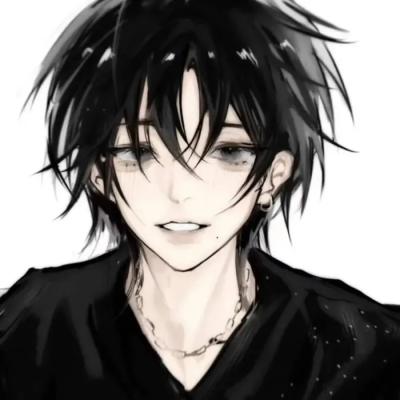 男头，动漫，黑白